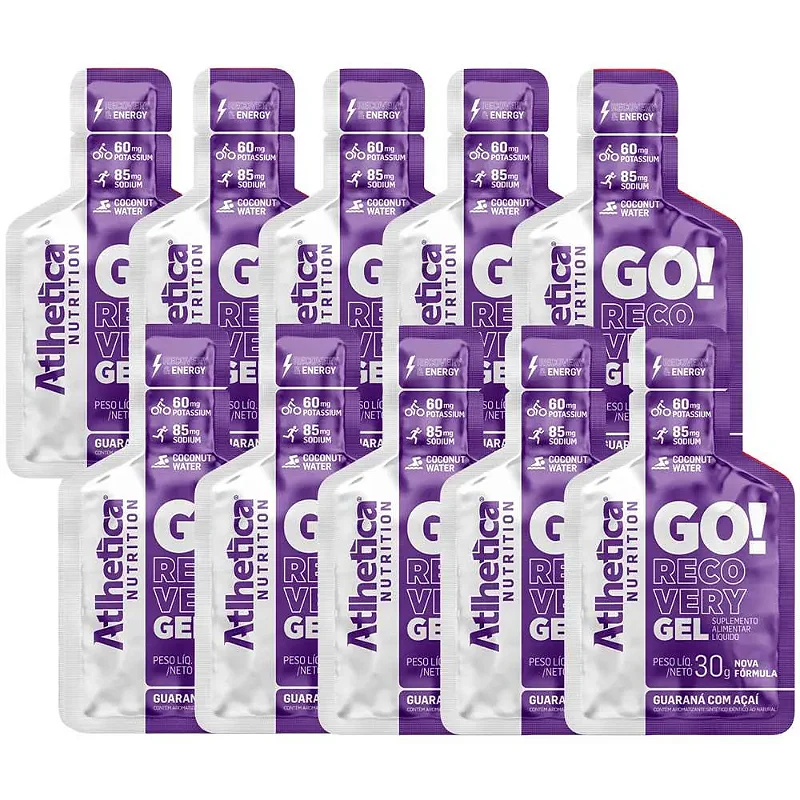 Go Energy Gel Atlhetica 10 Sachês Guaraná Açai