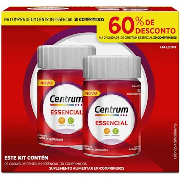 Kit com 2 Centrum Essencial Multivitamínico Diário