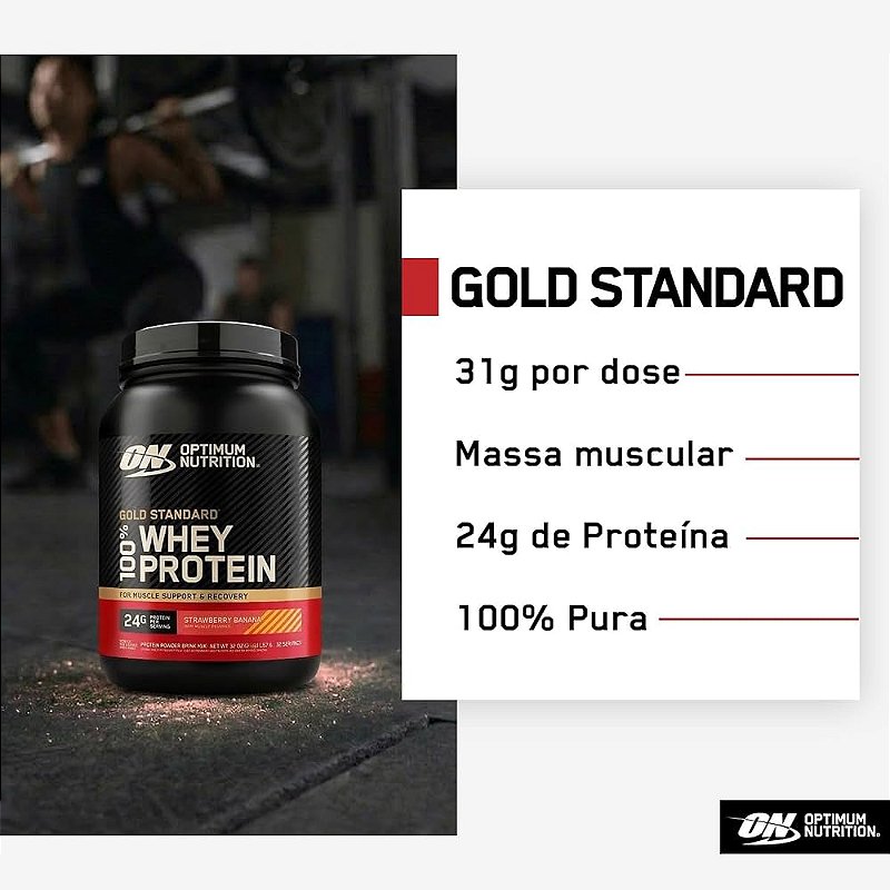 Optimum Nutrition Whey Gold Standard 907g Morango-Banana
