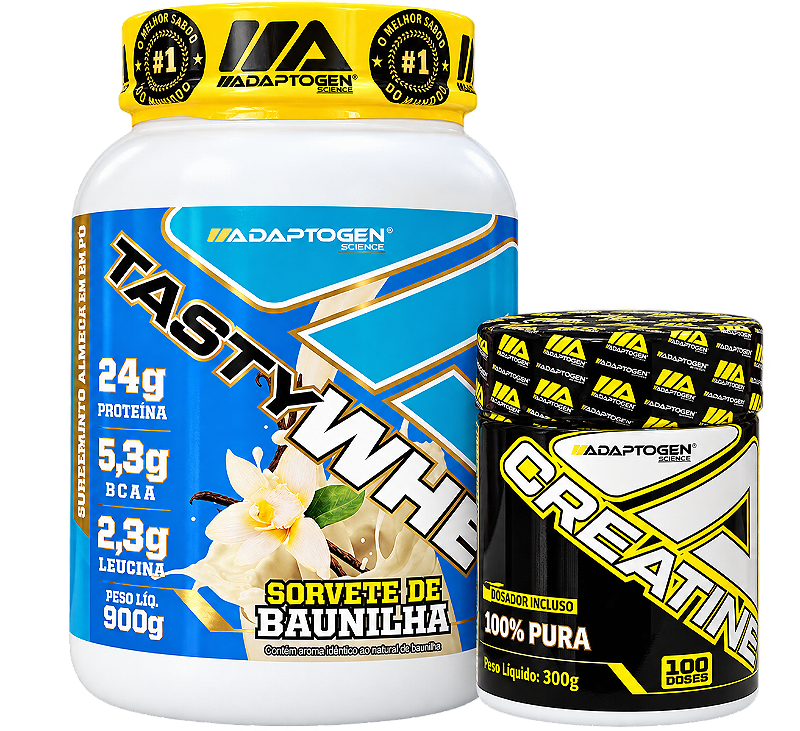 Kit Adaptogen Whey e Creatina Pura
