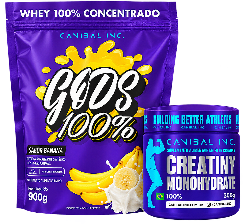 Kit Canibal Inc Whey 100% e Creatina Pura Mash 200
