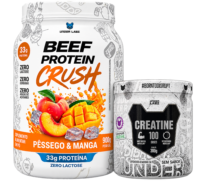 Kit Under Labz Beef Protein Crush e Creatina 300g