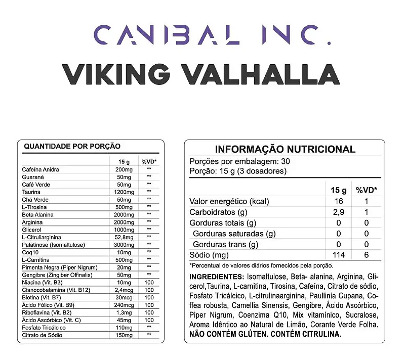 Pré Treino Viking Valhalla Canibal 450g Pink Lemonade