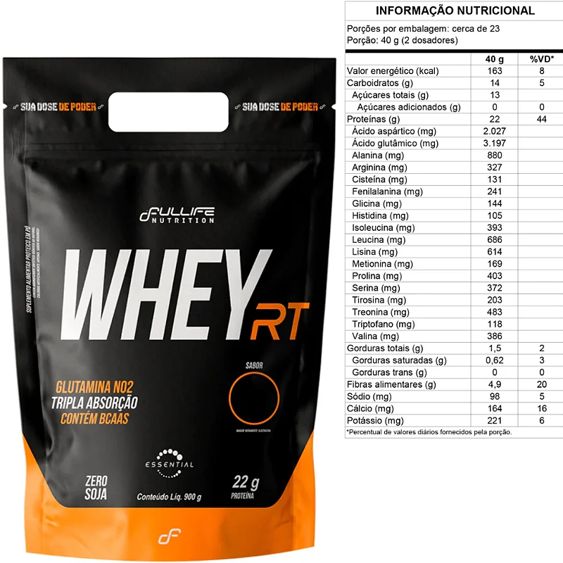 Whey RT Fullife 900g Proteína Completa