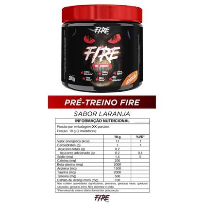 Pré Treino Fire Laranja 150g Absolut