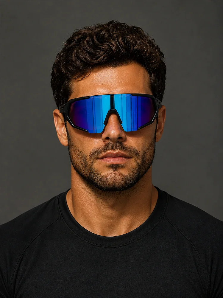 Óculos de Sol Esportivo Force 2.0 - Azul Preto - Injetado