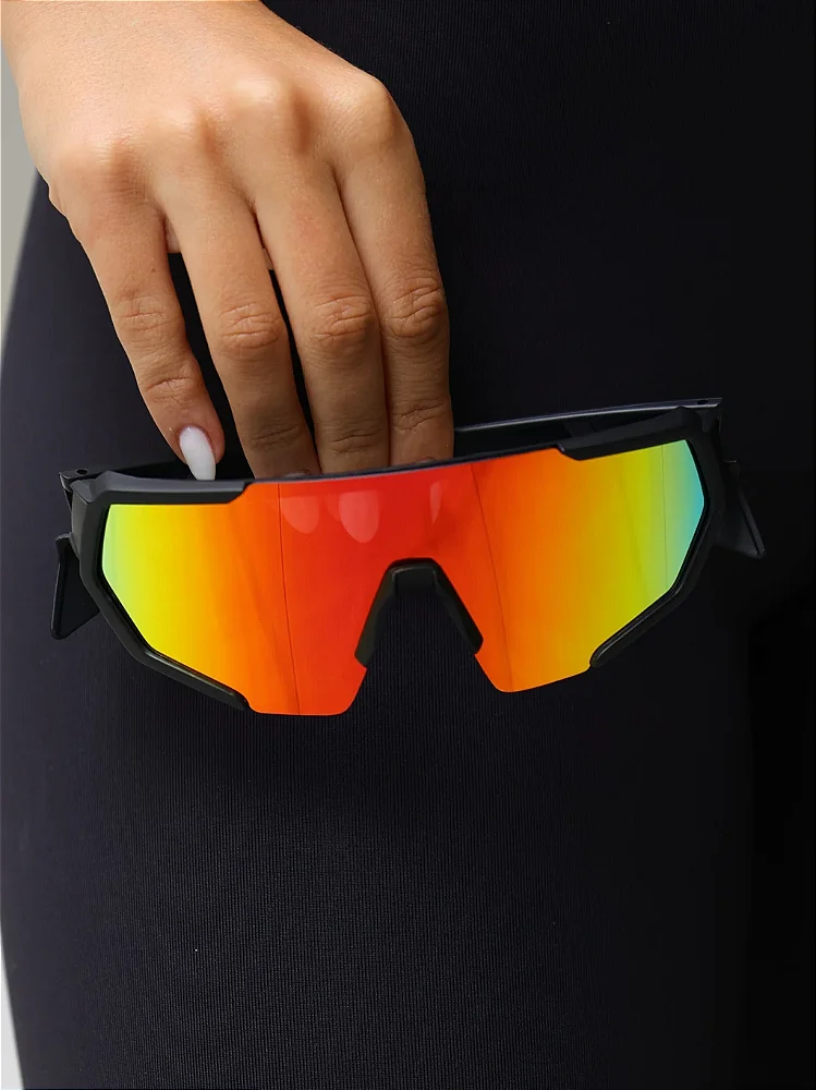 Óculos de Sol Esportivo Force 2.0 - Laranja Preto - Injetado