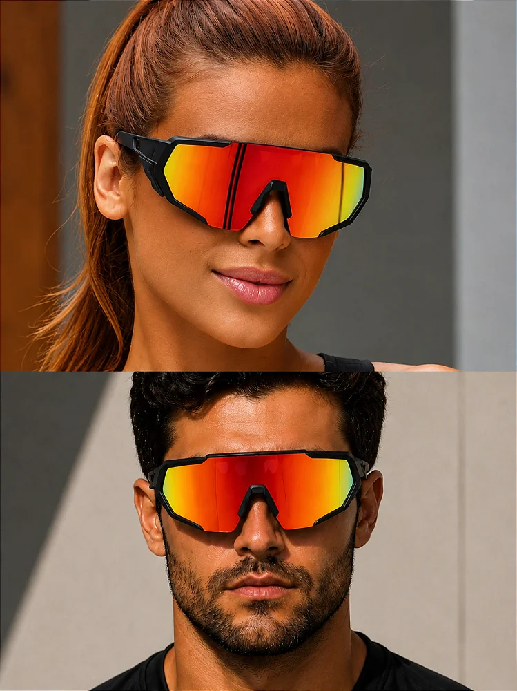 Óculos de Sol Esportivo Force 2.0 - Laranja Preto - Injetado