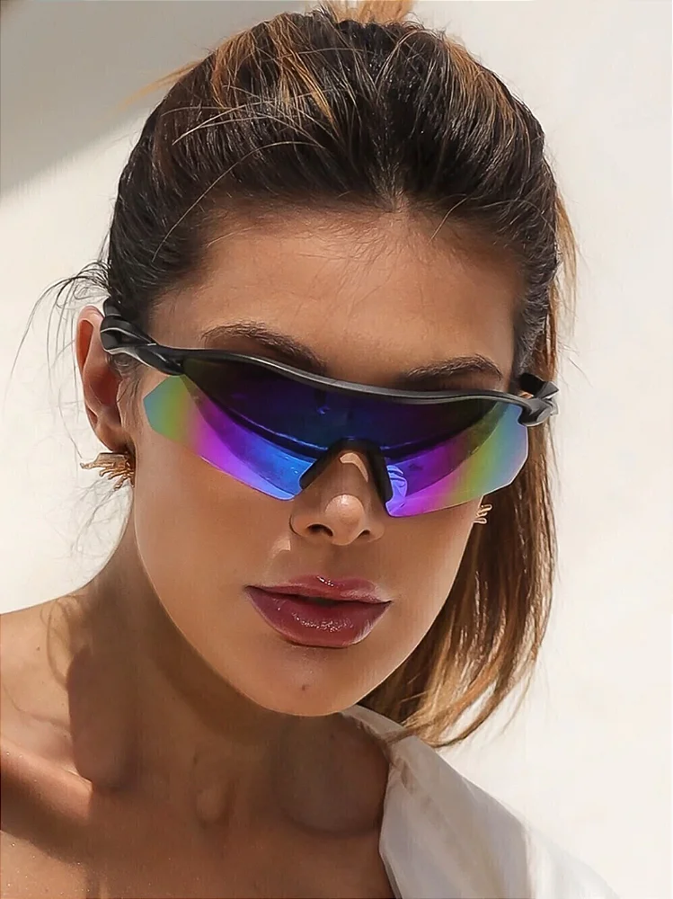 Óculos de Sol Esportivo Máscara Prime - Azul Multicolors Preto - Injetado