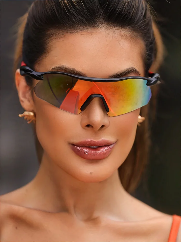 Óculos de Sol Esportivo Máscara Prime - Preto/Vermelho fotocromático (muda de cor para preto e vermelho) - Injetado