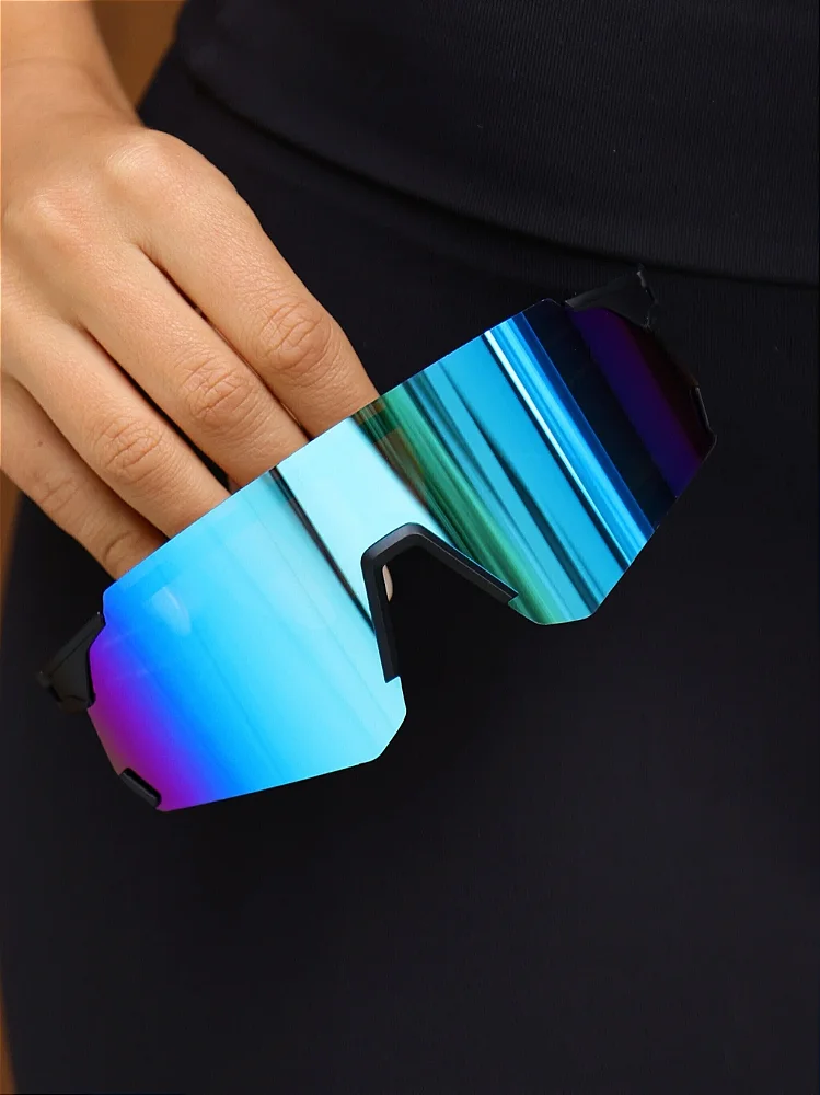 Óculos de Sol Esportivo Speed 2.0 - Azul Preto - Injetado