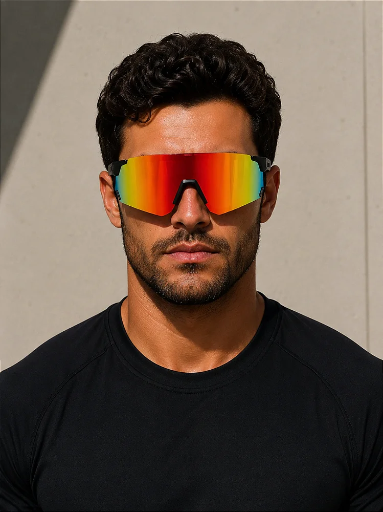 Óculos de Sol Esportivo Speed 2.0 - Laranja Preto - Injetado