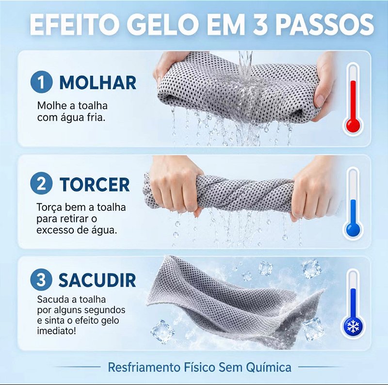 Toalha Refrescante - Cinza