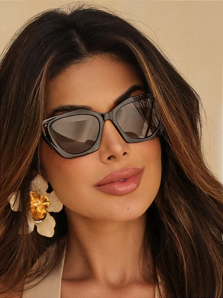 Óculos de Sol Premium Polarizado Mafê - Marrom - Acetato