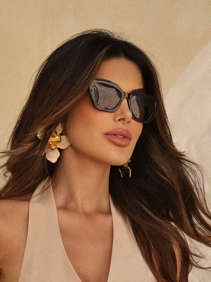 Óculos de Sol Premium Polarizado Mafê - Marrom - Acetato