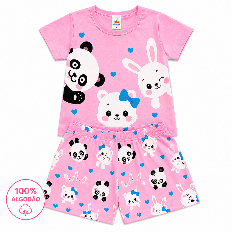 Pijama Infantil Diversas Estampas - Tamanhos 6 e 8