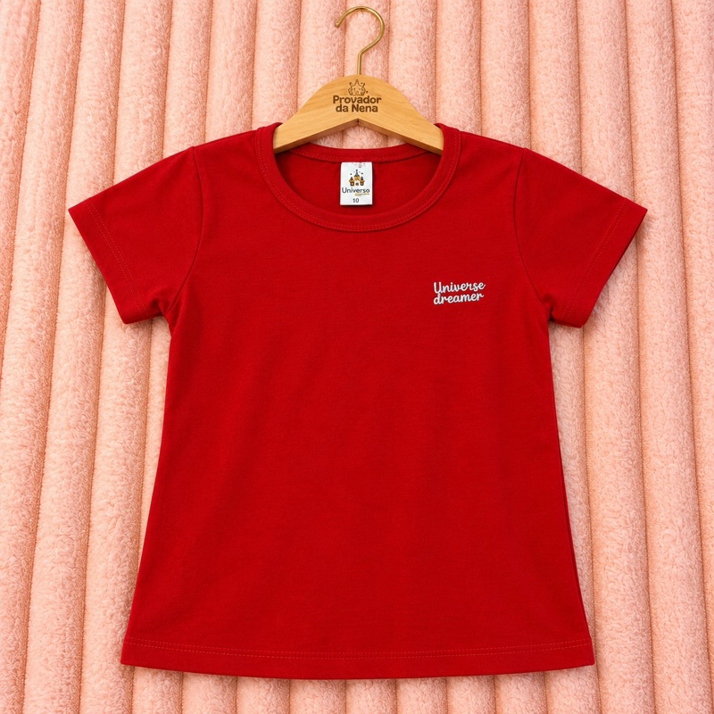 Camiseta Infantil Básica, Delicada e Cheia de Charme