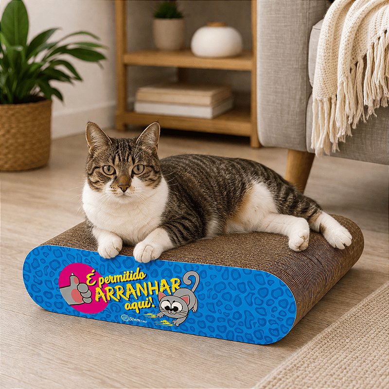 Arranhador para Gato com Catnip Dupla Face Leve Portatil e Resistente