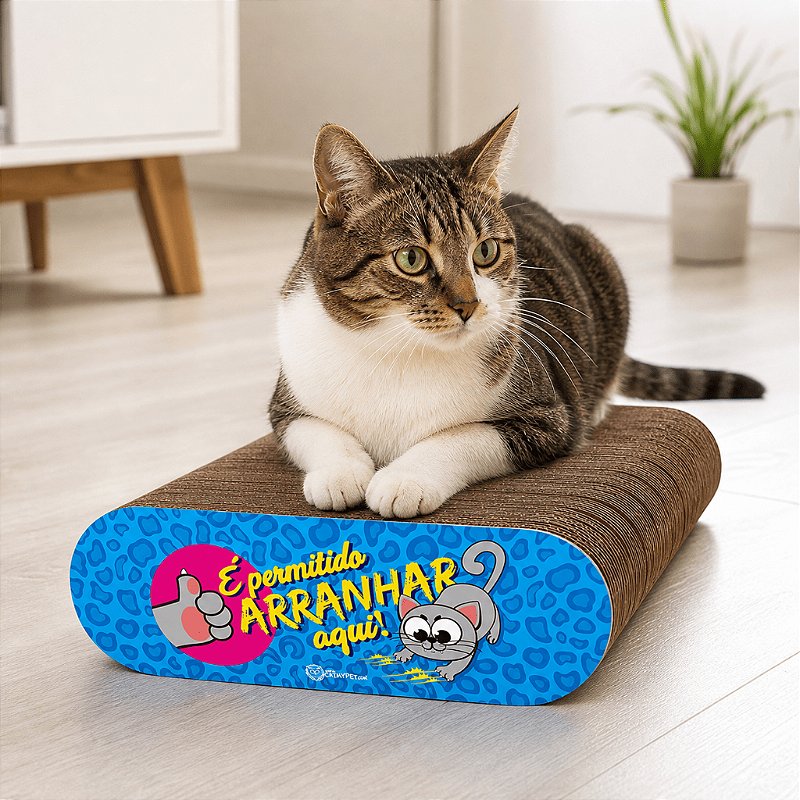 Arranhador para Gato com Catnip Dupla Face Leve Portatil e Resistente