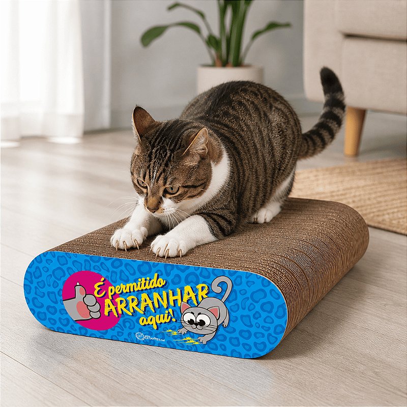 Arranhador para Gato com Catnip Dupla Face Leve Portatil e Resistente