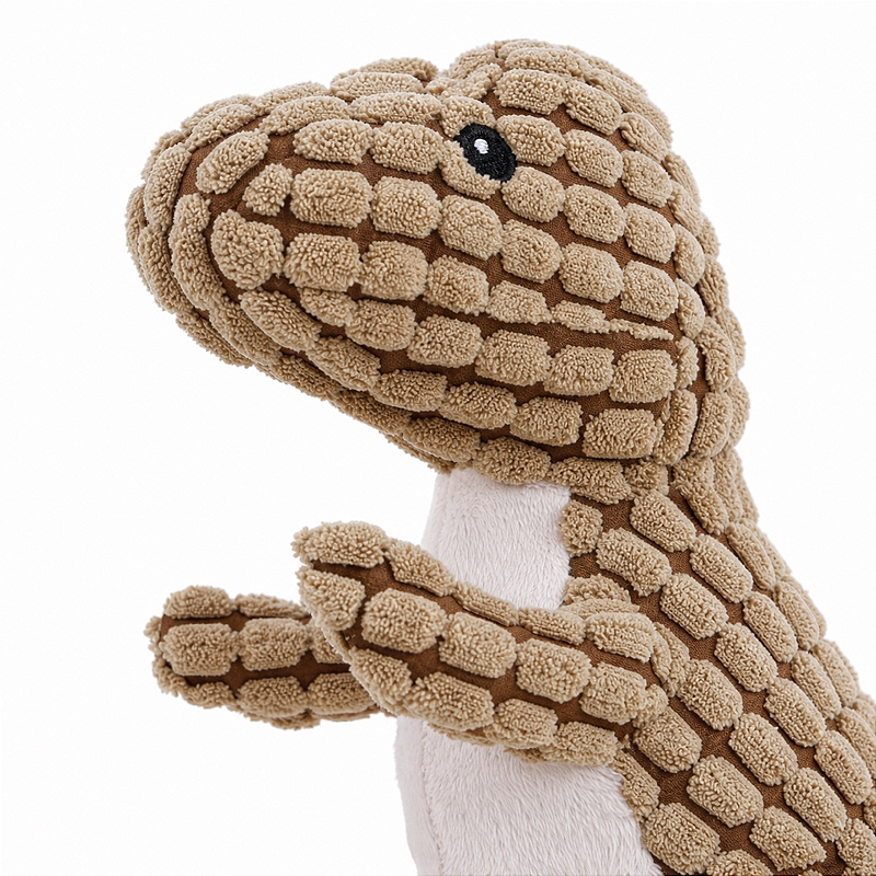 Brinquedo de Pelúcia Dinossauro Resistente com Som para Cães
