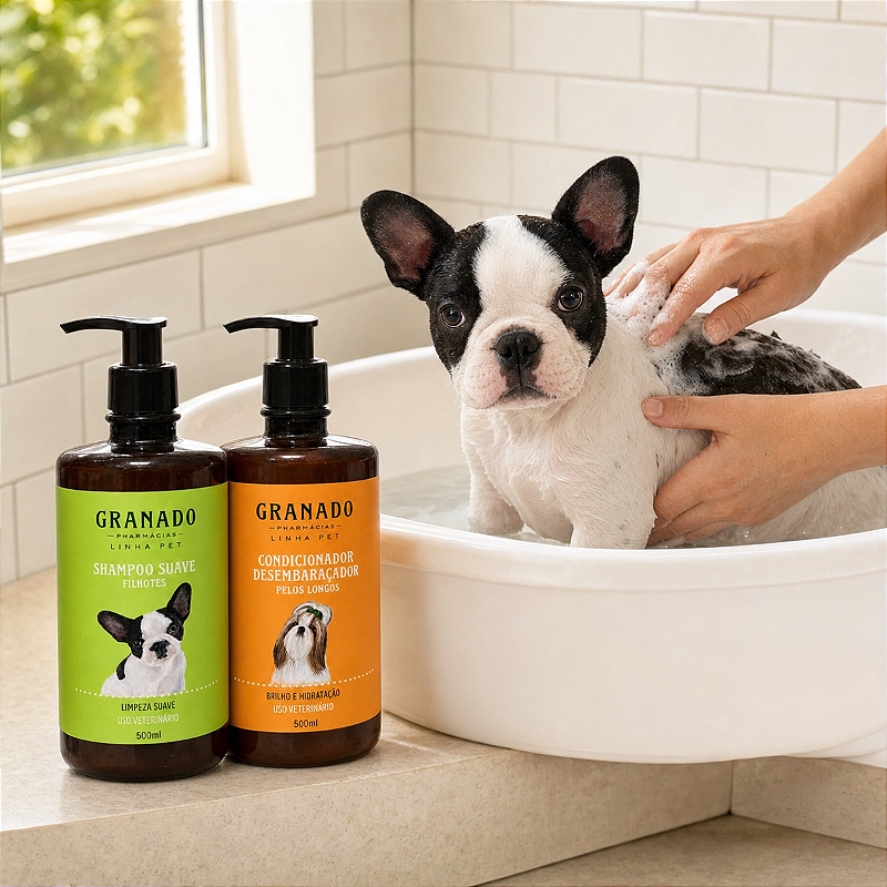 Kit Granado Pet Shampoo Filhotes + Condicionador Desembaraçador 500ml