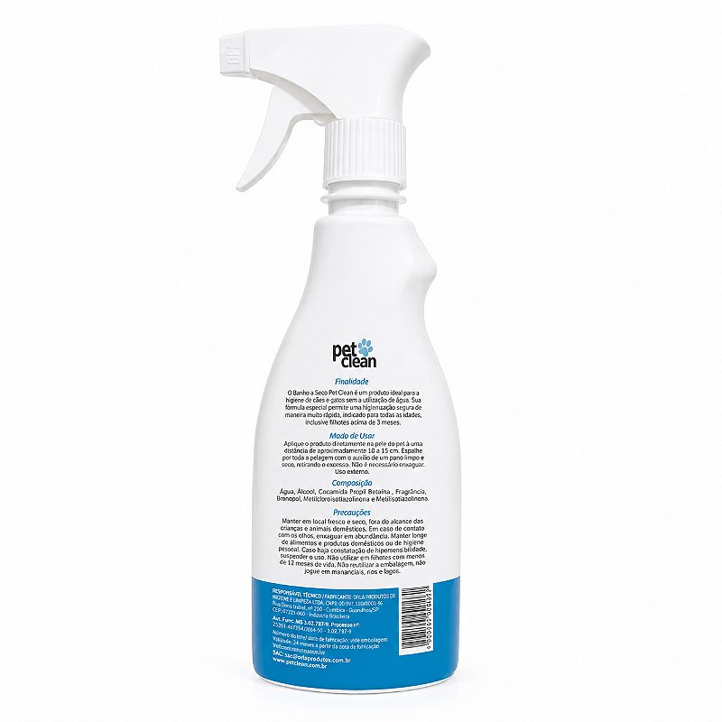 BANHO A SECO PET CLEAN 500 ML