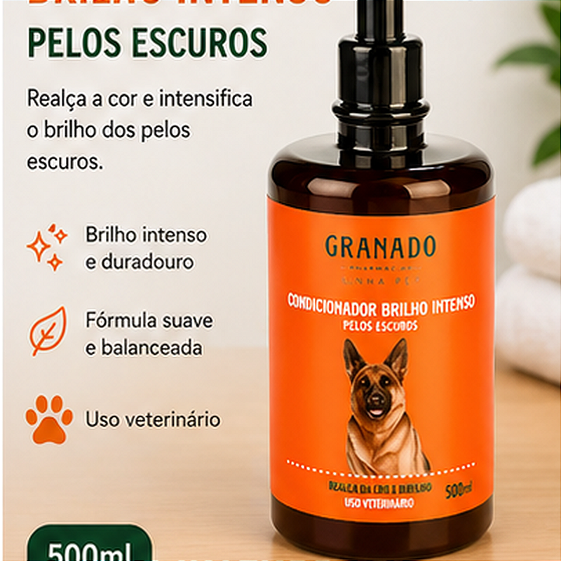 Condicionador Granado Pet Brilho Intenso Pelos Escuros 500ml