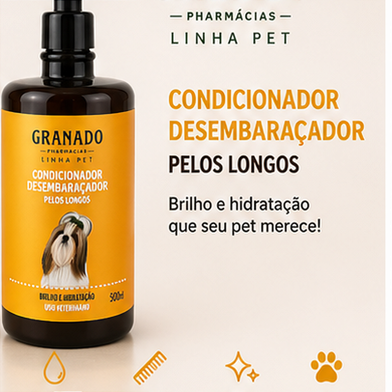 Condicionador Pet Granado Desembaraçador Pelos Longos 500ml