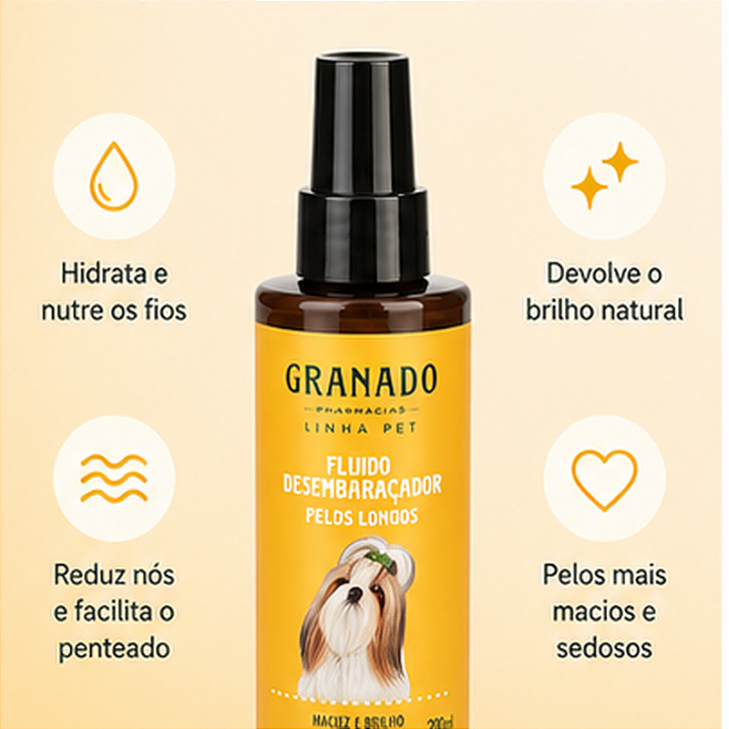 Fluido Desembaraçador Tira Nós Granado Pet Cães E Gato 200ml