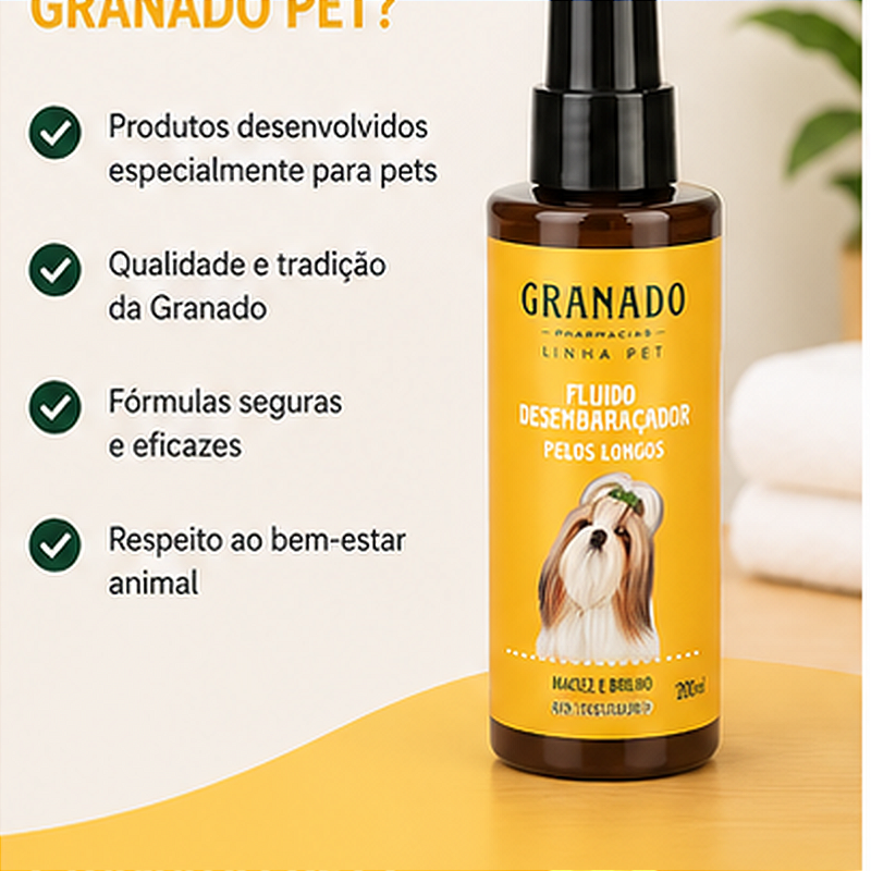 Fluido Desembaraçador Tira Nós Granado Pet Cães E Gato 200ml