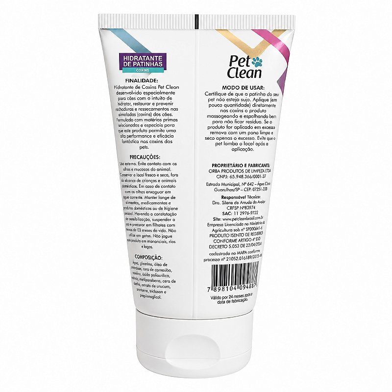 HIDRATANTE DE PATINHA PET CLEAN 150 ML