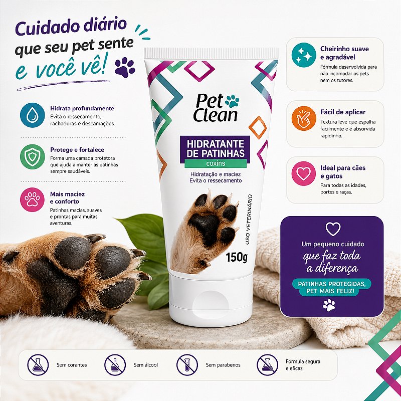 HIDRATANTE DE PATINHA PET CLEAN 150 ML