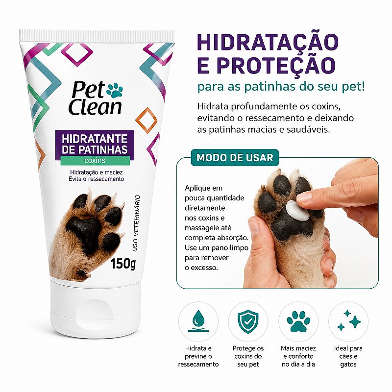HIDRATANTE DE PATINHA PET CLEAN 150 ML