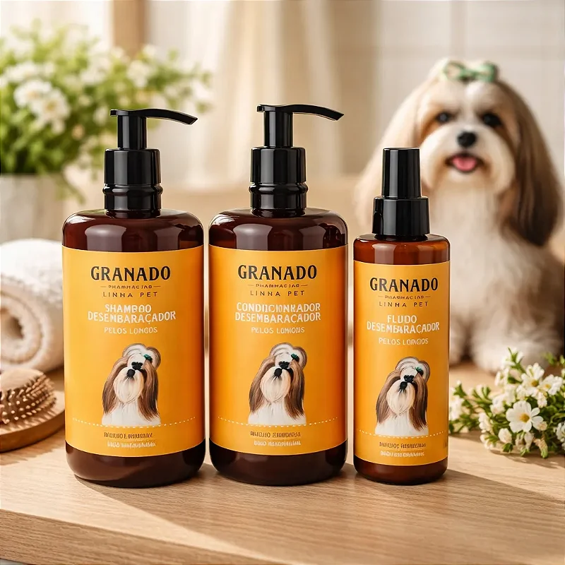 Kit Granado Pet Desembaraçador Pelos Longos 3 Produtos