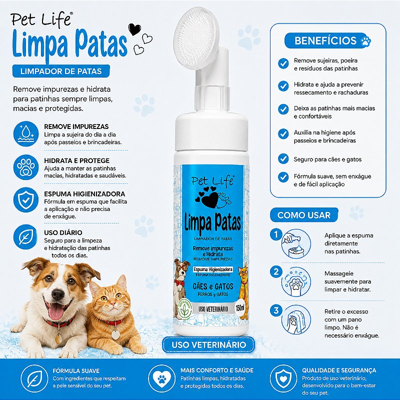 Kit Limpa Patas + Hidratante de Patas