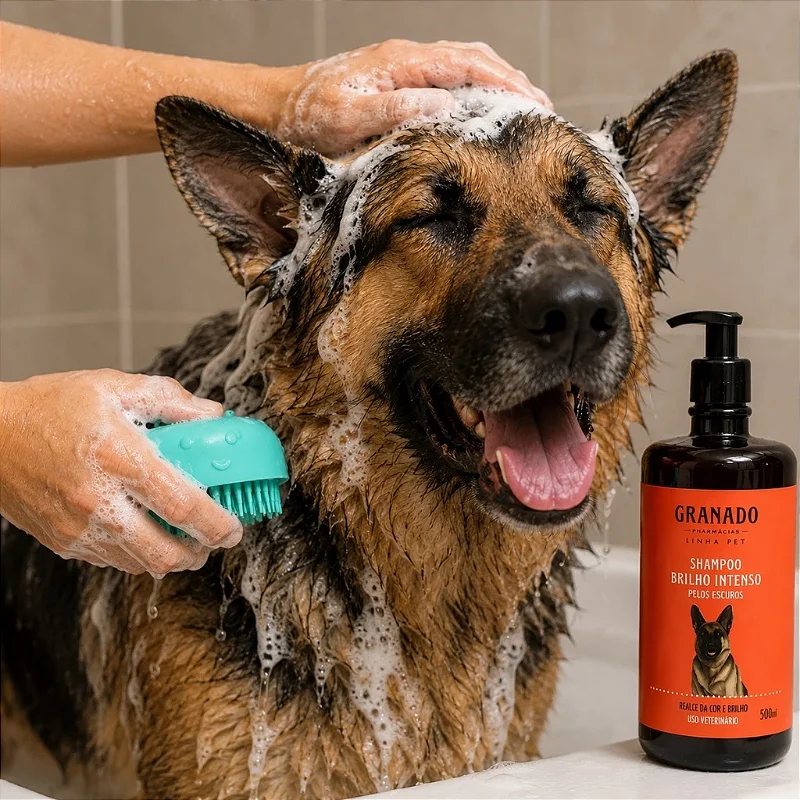 Shampoo Granado Pet Brilho Intenso Pelos Escuros 500ml