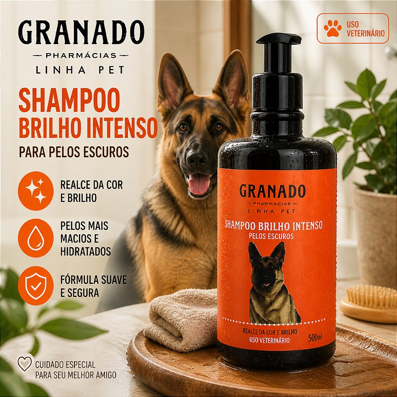 Shampoo Granado Pet 500ml - Pelos Escuros
