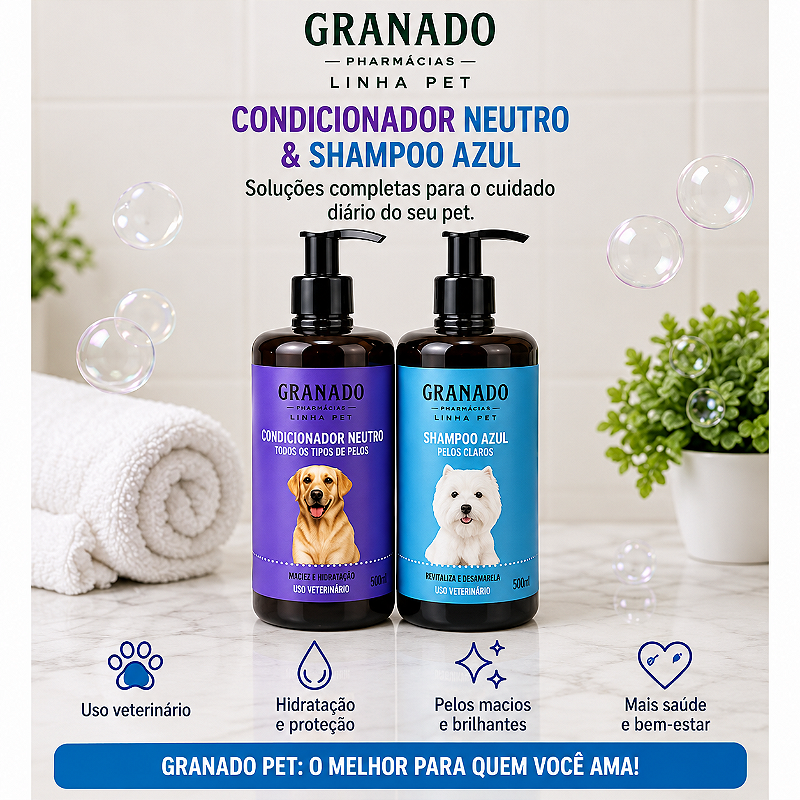 Kit Granado Shampoo Azul Pelos Claros + Condicionador Neutro