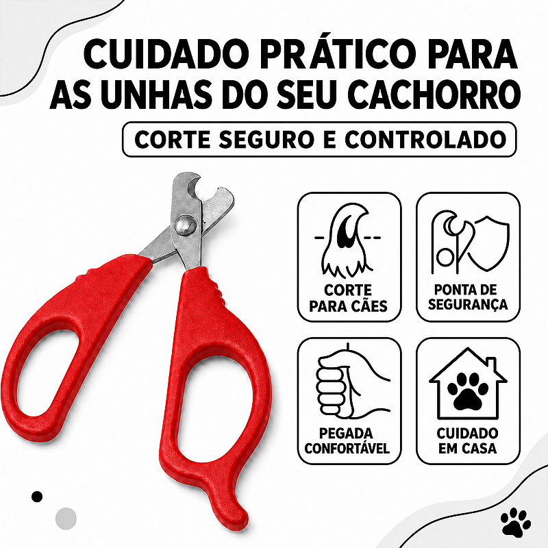 Tesoura Corte De Unhas Com Dedeira Cães Gatos Alicate