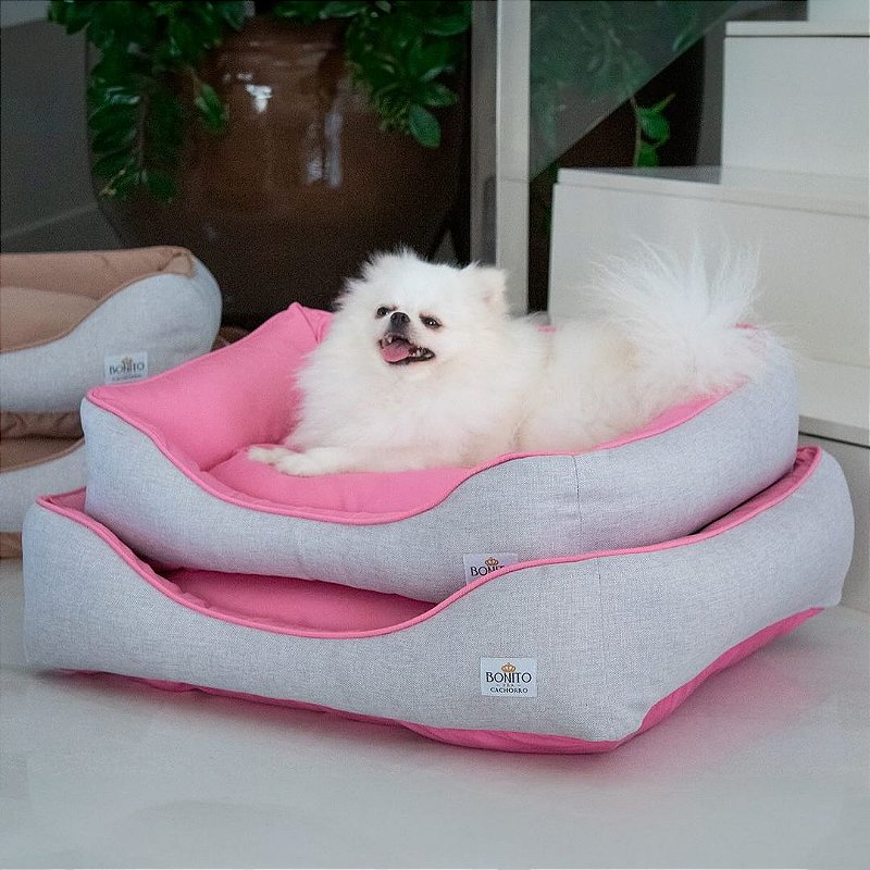 Cama para Cachorro Linho Clean Confortável Lavável Pet