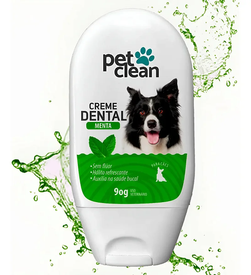 Creme Dental Pet Clean Menta para Cães e Gatos 90g