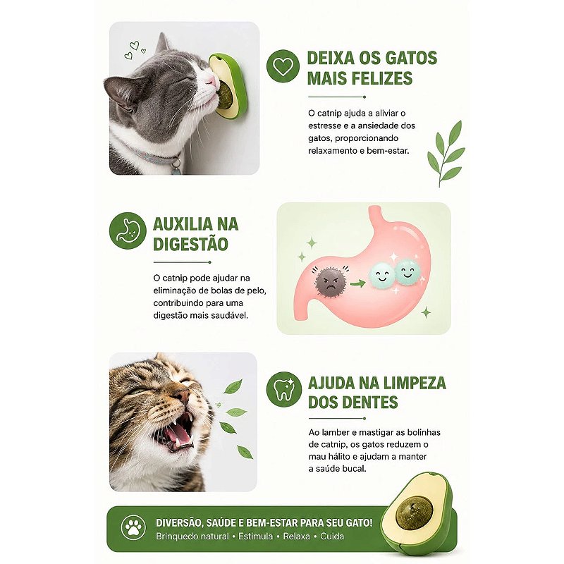 Kit Brinquedos para Gatos Catnip Varinha Ventosa + Spray CatMyPet
