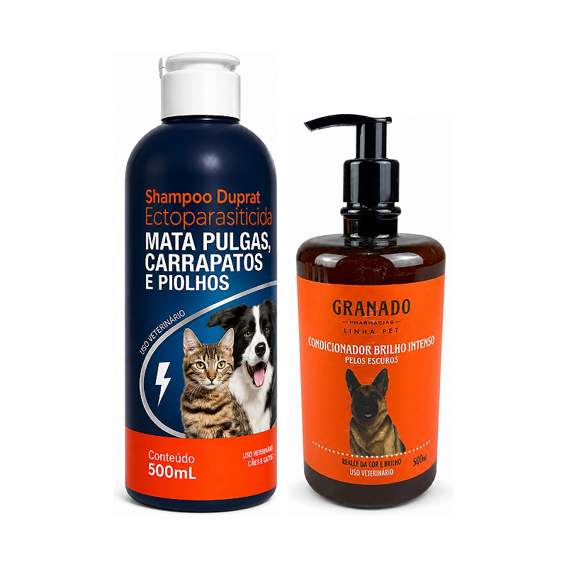 Kit Shampoo Antipulgas Duprat + Condicionador Granado Pet 500ml