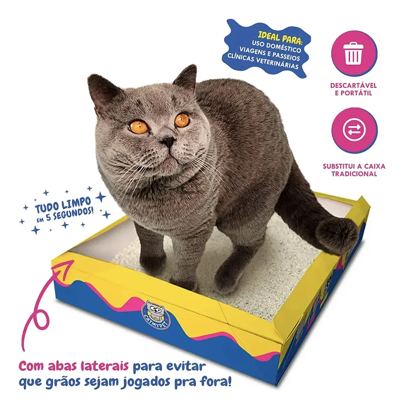 Kit Caixa de Areia para Gatos Descartável CatMyPet Gatotô