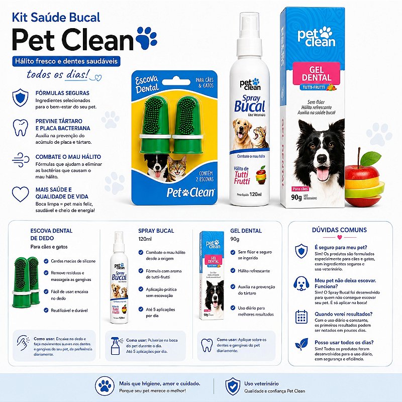 Kit Gel Dental Dedeira Spray - Tutti Frutti