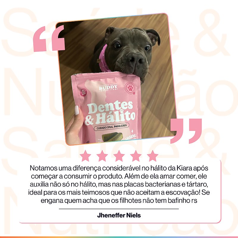 Dentes & Hálito - Cuidado Oral Para Cães - Buddy Nutrition