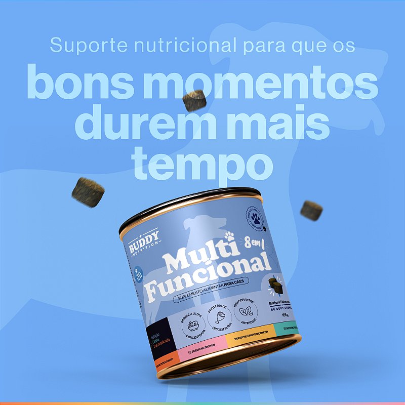 Multi Funcional 8 Em 1- Suplemento Para Cães Buddy Nutrition