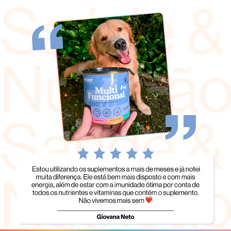 Multi Funcional 8 Em 1- Suplemento Para Cães Buddy Nutrition