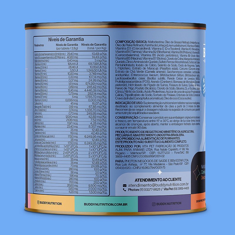 Multi Funcional 8 Em 1- Suplemento Para Cães Buddy Nutrition